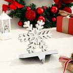 XIUSHE Stocking Holder Set of 6-Christmas Tree Stocking Hanger for Mantel-Metal Weighted Christmas Stocking Holder for Fireplace Mantle-Tropical Farmhouse Stocking Holder - Image 4
