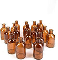 Serene Spaces Living Bud Vases, Apothecary Jars, Decorative Glass Bottles, Centerpiece for Wedding Reception, Mini Flower Vases, Small Medicine Bottles for Home Decor (Amber, Set of 48) by SereneSpacesLiving