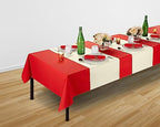 BloominGoods Disposable Table Runner for Dining Table, 16" 20-Pack Linen-Like Cream Paper Table Runners for Party, Wedding Or Event - Image 4