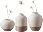 DN DECONATION Flower Vase Set of 3, Small Ceramic Vase Farmhouse Home Decor by DNDECONATION