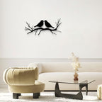 GlintHome Black Metal Wall Art Bird on Tree Branch Silhouette Bird Art Decor for Living Room Garden Bedroom Office Home Wall Decor - Image 2