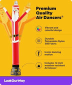 LookOurWay Air Dancers Inflatable Tube Man Attachment | 10ft Tall Set | Wacky Waving Christmas Inflatables Tube Guy | Blower Included | Outdoor Holiday decoration | Christmas Theme - Santa - Image 2