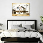 July 4th Patriotic Canvas Wall Art 4th of July USA Decorations Rustic Old Barn Artwork American Flag Painting Independence Day Home Decor 16x24in - Image 5