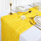12 Pack 35 x 120 Inch Lemon Yellow Table Runner Cheesecloth - Image 4