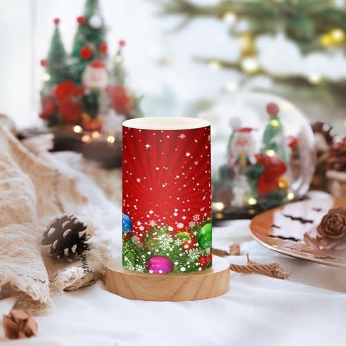 ALAZA Christmas Tree Decoration and Snowflakes Red Flickering Flameless Candles Battery Operated with Remote Timer,Tea Light Candles LED Pillar Votive Candles Set of 2 for Outdoor Indoor Decorations - Image 5