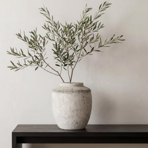 Ceramic Flower Vase Home Decor Rustic Vintage Terracotta Vase 7.28" - Image 2