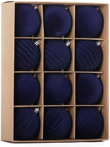 3.15In Velvet Ornaments for Christmas Tree,12Pcs Christmas Ornaments Set by Senjie