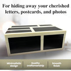 Perilla Home Decorative Wooden Storage Box Black and Off-White (8" l X 5" b X 3" h) Small Keepsake Jewelry Box, Gift Box for Decor Memory Boxs, Modern Art Fabric Storage Bin, Birthday Gift (Magnus) - Image 3