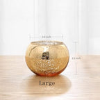 Set of 6 Bling Vases - Round Golden, Silver & Rose Gold Table Vases for Party, Wedding & Centerpiece (Gold, Large) - Image 3