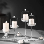 4.72"X8.46"H Inches Thickened Glass Display Dome Cloche for Candle Cover, Candle Dome with Top Handle, Clear Glass Dome Cloche for Dispaly - Image 3
