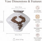 Wabi Sabi Rusty Vintage Vase, 11.4" Tall Wabi Sabi Decor Rustic Farmhouse Pottery Vase for Centerpiece, Textured Pottery Flower Vases for Home Decor, Table, Living Room, Bathroom, Kitchen - Image 2
