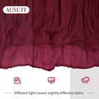 16 Pack Burgundy Cheesecloth Table Runner 20 x 120 inch Gauze Table Runners 10 FT Long,Semi Sheer Boho Cheese Cloth Fabric Table Runner Bulk for Party,Wedding,Baby Shower,Bridal Shower Decoration - Image 7