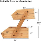 Bamboo Tiered Fruit & Vegetable Storage Bowl Stand for Kitchen Countertop - Produce Basket for Potato, Onion, Bread, Snack Storage - Image 3