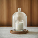 Glass Cloche Dome Bell Jar Display Case with Small Ball Top and Wooden Base for Plant,Collectibles (Medium:4.7 * 6.3 inches) - Image 5