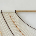 Macrame Wall Hanging Boho Wall Decor Beaded Fiber Art Handmade 57"W*35"L - Image 6