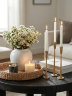 Gold Iron Taper Candle Holder Set of 3, Heavy Wrought Iron Candlestick Holders Decorative Candle Stand, Vintage Candle Holder for Wedding, Dining, Home Decoration - Image 5
