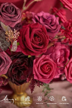 Ling's moment Artificial Pink Flowers Combo, Magenta & Hot Pink, Deluxe - Image 3