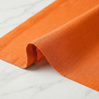 Solino Home 100% Pure Linen Dining Table Runner Orange, Fete 14 x 60 in - Image 5