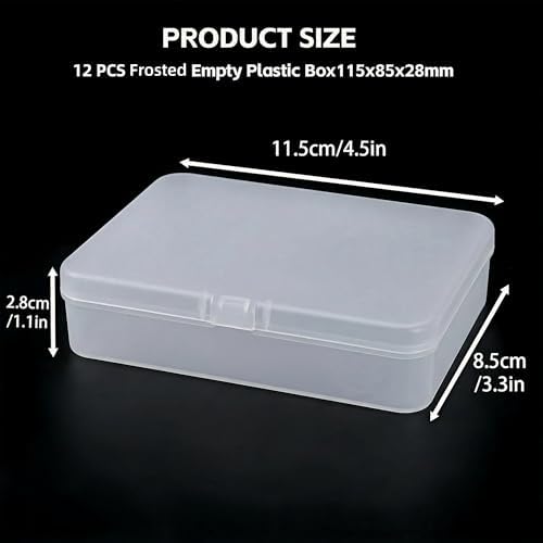 LJY 12 White Rectangular Plastic Boxes, 4.5 x 3.3 x 1.1 in for Model Parts - Image 5