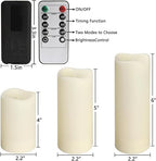 YOROXRG Set of 24 Waterproof Outdoor Flameless Candles, LED Candles with 4 Remote and Timer,(H 4" 5" 6" x D 2.2"),for Christmas,Halloween,Wedding,Festival - Image 6
