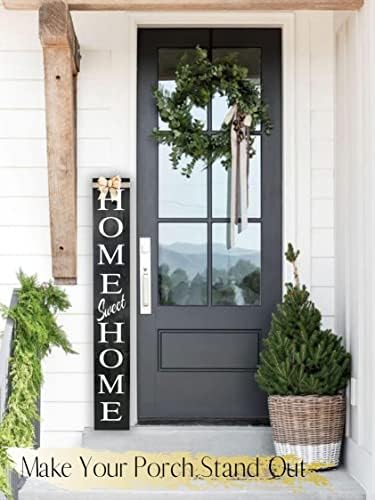 Outdoor 2in1 Welcome sign for Front Door, Vertical Welcome sign for Front Porch Standing,Welcome Home Sign,Porch Signs, Interchangeable 4ft Tall,Home Sweet Home Sign, Long, Wood,Farmhouse Porch Decor - Image 4