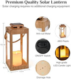 13" Outdoor Lanterns for Patio Waterproof, Solar Lanterns Decorative Porch - Image 5