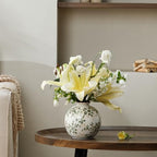 Ceramic Flower Vase for Home Decor, Vintage Green Decorative Vase 5.9 Inch - Image 4