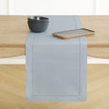 Solino Home 100% Pure Linen Table Runner Blue, Classic Hemstitch 14 x 90 in by SolinoHome
