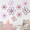 Wesiti 9 Pcs Boho Nursery Decor 3 Size Daisy Flower and Butterflies Woven Macrame Wall Hanging for Home Nursery Bedroom Dorm Wall Art(Fresh Color) by Unteilti
