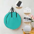 24 Inch Round Storage Bag 1 Pack,Water Green Watercolor Waterproof Wreath Storage Container with Handles&Zipper Solid Color Closet Organizer Bags Garland Box - Image 5