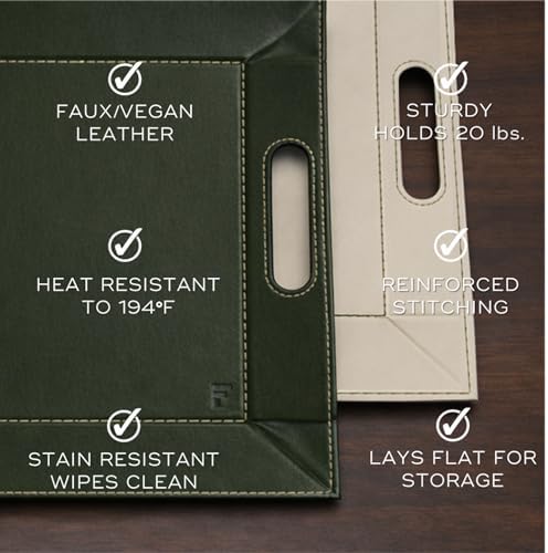 2-in-1 Serving Tray & Placemat | Faux Leather & Reversible - Image 6