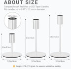 zeochyni Silver Candlestick Holders Set of 24 for Wedding Party Decoe - Image 3