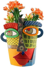 Midogaigai Abstract Face Planter Pots for Indoor Plants&Flowers Home Decor by Midogaigai