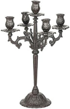 Sungmor Cast Iron Candlestick Holders - 17Inch Tall & 5 Arms by Sungmor