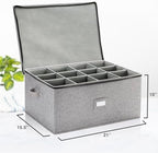 Stack Store Plus More Hard Shell Goblets Storage Box with Dividers - 21" W x 15.5" D x 10" H - Stackable with Fully Padded Interior - Great for Cocktail and Wide Bar Glasses - Image 5