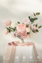 Ling's moment Artificial Pink Flowers Combo, Blush, Grand - Image 2