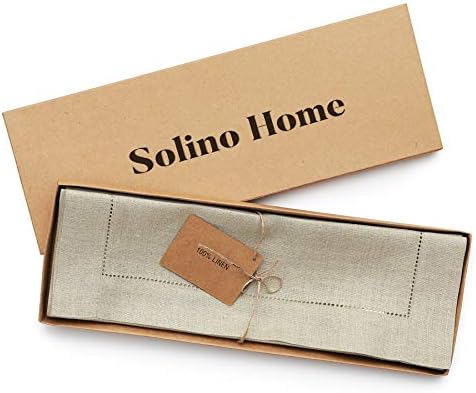 Solino Home 100% Pure Linen Woven Placemats Natural, 14 x 19 in, Set of 4 - Image 4