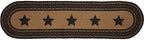 VHC Brands Farmhouse Primitive Jute Black Thanksgiving Table Runner w/Stenciled Stars 13"x48" - Image 5