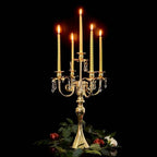2PCS Gold 5-Arm Candelabra Centerpiece - 20.3" Tall Metal Candle Holder for Wedding, Party & Home Decor - Vintage Table Centerpiece for Events, Dining Room, Church Decorations - Image 5