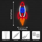 Rocket Neon Sign for Kids Bedroom, Space Decor for Boys Gaming Room - Image 5
