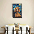 Metal Sign Vintage Tin Sign Bloodhound Starry Night Tracker Determined Bloodhound in A Celestial Sky for Home Den and Seasonal Celebrations Rustproof Aluminum 6×8 Inches with Metal Frame - Image 4