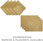 Caiden Elegance Damask Tablecloth, Gold - 60" W x 84" L - Image 4