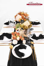 100 Pieces Cloth Napkins Black Dinner Cheesecloth Napkins for Wedding,Wrinkled Cloth Napkins Bulk for Home Party Rustic Table Decoration, 17 x 17 Inch - Image 6