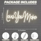 Love you more Neon Sign Romantic Wedding Led Light, Gift for Lover - Image 3