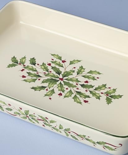 Lenox Holiday Stoneware Large Rectangular Christmas Baking Dish - Image 4