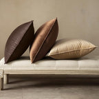 MIULEE Decorative Dark Brown Velvet Euro Sham Throw Pillow Covers 24x24 in - Image 5