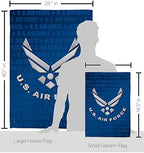 Breeze Decor US Air Force Garden House Flag - Set Armed Forces USAF United State American Military Veteran Retire Official - Decoration Banner Small Yard Gift Double-Sided Imported 28 X 40 - Image 2