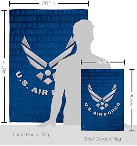 Breeze Decor US Air Force Garden House Flag - Set Armed Forces USAF United State American Military Veteran Retire Official - Decoration Banner Small Yard Gift Double-Sided Imported 28 X 40 - Image 2