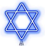 16.3 Inches Star of David Hanukkah Tree Topper Hanukkah Decorations Christmas Star Tree Topper Blue Lights USB Power Supply Suitable for Diwali Birthdays Weddings Parties Christmas Tree by Leriton