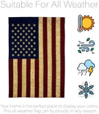 USA Vintage Garden Flag Stand Kit Wall Hanging Decor for Home Porch Patio Post Embroidered Old Glory Decorations Welcome Yard Sign Applique Tapestry Sewing Handcraft Gifts for Grandma - Image 4